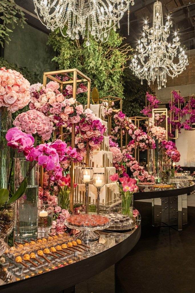 decoração rose gold